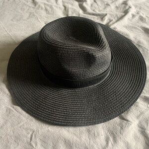 Madewell Black Packable Mesa Straw Hat Size Medium/Large